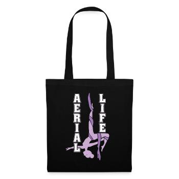 La vie aérienne aime les acrobates aériens en soie - Sac en tissu - noir - Devant