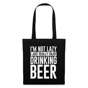 I Really Enjoy Drinking Beer - Tote Bag - black - Front