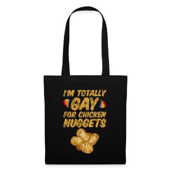 Je Suis Totalement Gay Pour Des Croquettes De Poulet 3 - Sac en tissu - noir - Devant