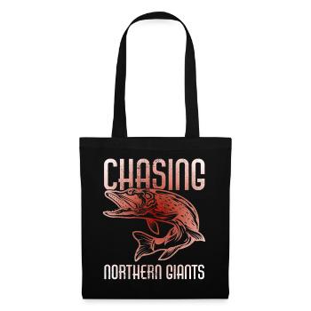 Pêche, pêcheur, pêcheur et pêche au brochet - Sac en tissu - noir - Devant
