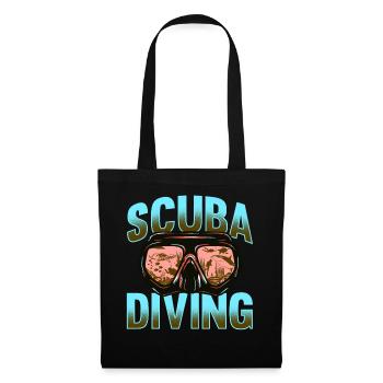 Plongée sous-marine, Plongée sous-marine, Vacances en mer - Sac en tissu - noir - Devant