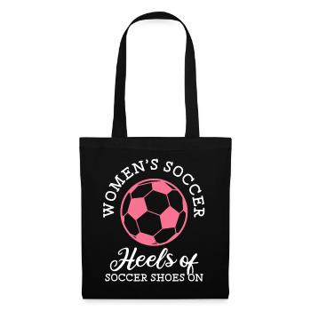 Soccer féminin, Football féminin, Football féminin - Sac en tissu - noir - Devant