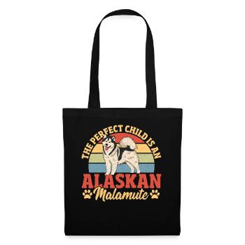 Chien de traîneau Alaskan Malamute Fan Alaskan - Sac en tissu - noir - Devant