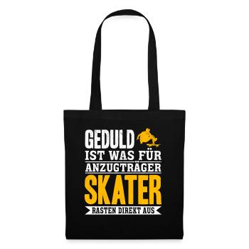 Lustige Skateboarder Skateboard Skateboarding Skat - Stoffbeutel - Schwarz - Vorne
