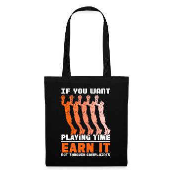 Retro Basketball Player Funny Game Sports Coach - Stoffbeutel - Schwarz - Vorne