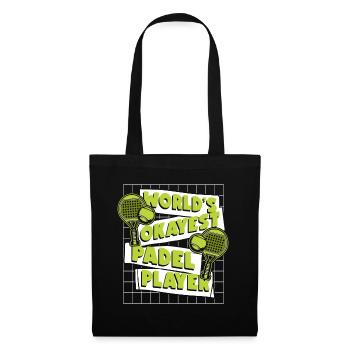 World's Okayest Padel Player Paddle Tennis - Tote Bag - black - Front