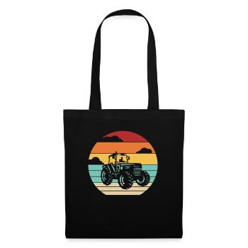 Retro agriculture organic farmer farmer agricultural economist - Tote Bag - black - Front