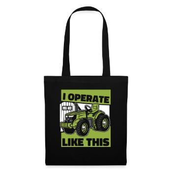 Je fonctionne comme ça Agriculture Agriculteur Bio Agriculteur - Sac en tissu - noir - Devant