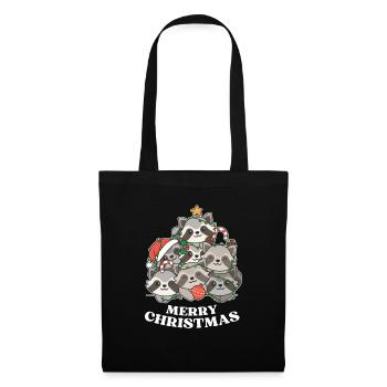 Merry Christmas Raccoon Christmas Eve Raccoons - Tote Bag - black - Front