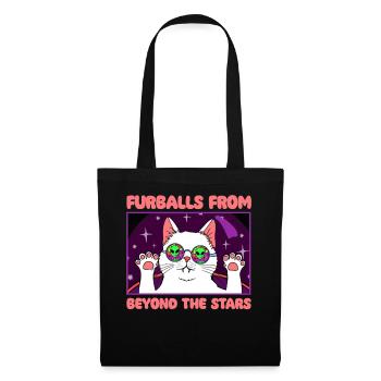 Cat Alien, UFO, UAP, Space, Space Flying Object - Tote Bag - black - Front