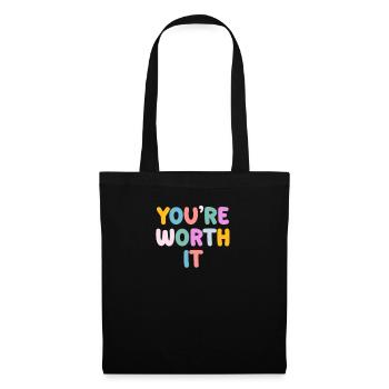 Soyez vous-même ! Confiance en soi, pensée positive, motivation - Sac en tissu - noir - Devant