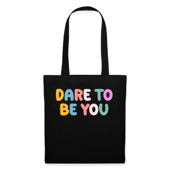 Soyez vous-même ! Confiance en soi, pensée positive, motivation - Sac en tissu - noir - Devant