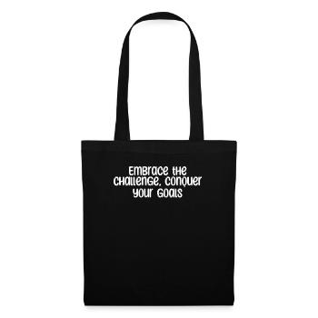 Fitness - Embrace the challenge, conquer your - Tote Bag - black - Front