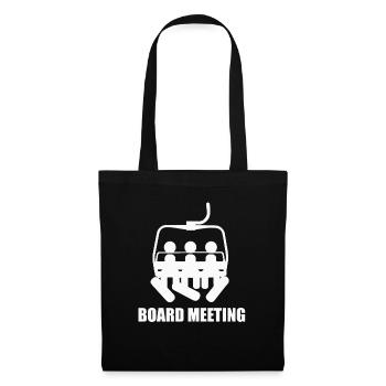 Planche, Réunion, Snowboard, Remonte-pente, Piste, Vacances d’hiver - Sac en tissu - noir - Devant