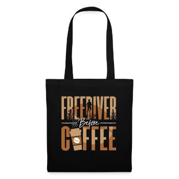 Freediving Freediver Before Coffee Diving Lover - Stoffbeutel - Schwarz - Vorne
