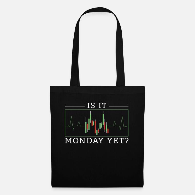 Is it Monday Yet - Stoffbeutel - Schwarz