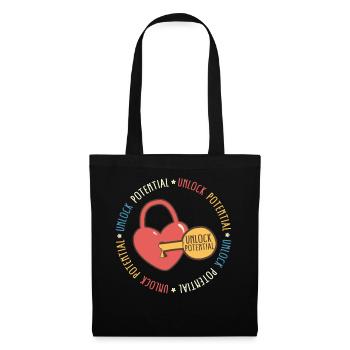 SPED Teacher Shirt, Unlock Potential Tee, Classic - Tote Bag - black - Front