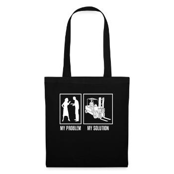 Forklift Operator My Problem My Pictogram Dad Mom - Tote Bag - black - Front