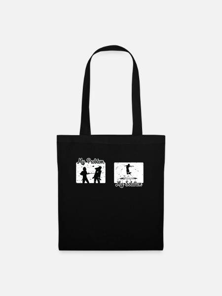 Trampoline Jumper My Problem My Pictogram Mom Dad - Stoffbeutel - Schwarz