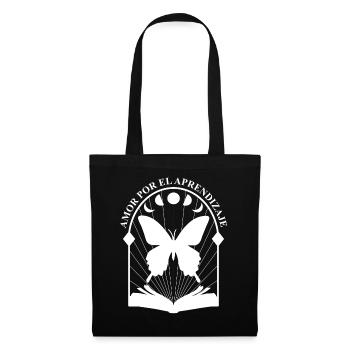 Love For Learning Butterfly Bookworm Fiction Books - Stoffbeutel - Schwarz - Vorne