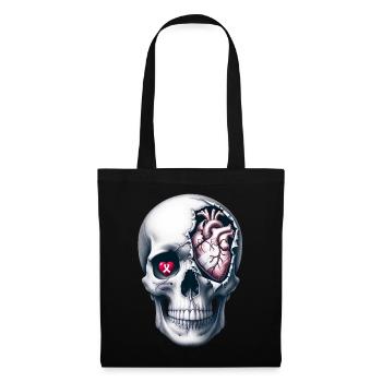 Heart Warrior Skull Tee CHD Awareness Strength - Tote Bag - black - Front
