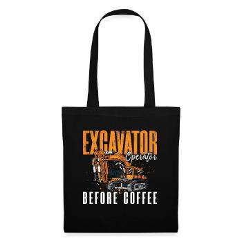 Opérateur d’excavatrice avant l’amateur de café d’excavatrice - Sac en tissu - noir - Devant