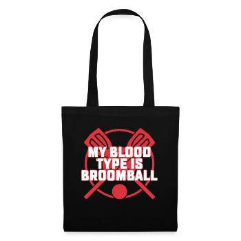 Funny Broomball - My Blood Type Is Broomball - Tote Bag - black - Front