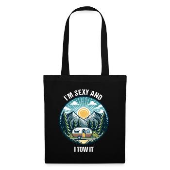 Caravan Motorhome Caravan Camper Fun Holiday - Tote Bag - black - Front