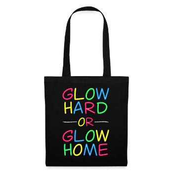 Devise de Neon Life - Vivre radieusement - Sac en tissu - noir - Devant