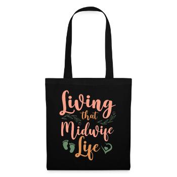 Nurse Midwife Birth Worker Living - Tote Bag - black - Front