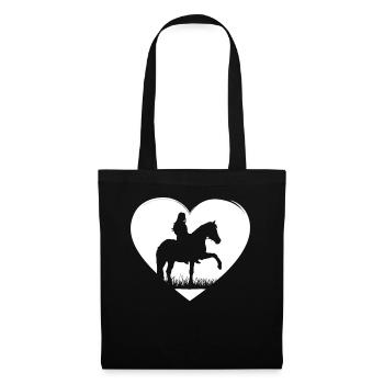 Heart Rider Horse Happiness - Tote Bag - black - Front