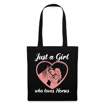 Girl's Heart Horse Love - Tote Bag - black - Front