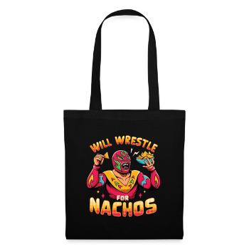 Mexikanischer Wrestling-ringer Lucha Libre Nacho - Stoffbeutel - Schwarz - Vorne