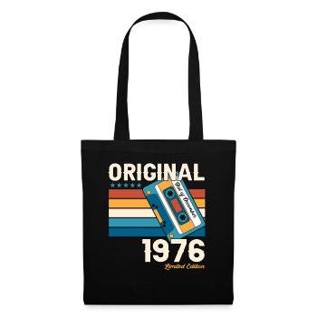 47e anniversaire Cassette décembre Vintage 1976 - Sac en tissu - noir - Devant