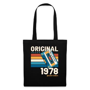 45e anniversaire Cassette décembre Vintage 1978 - Sac en tissu - noir - Devant