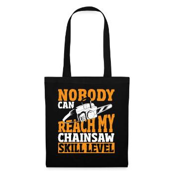 Woodworking Powered Saw Chain Saw - Tote Bag - black - Front