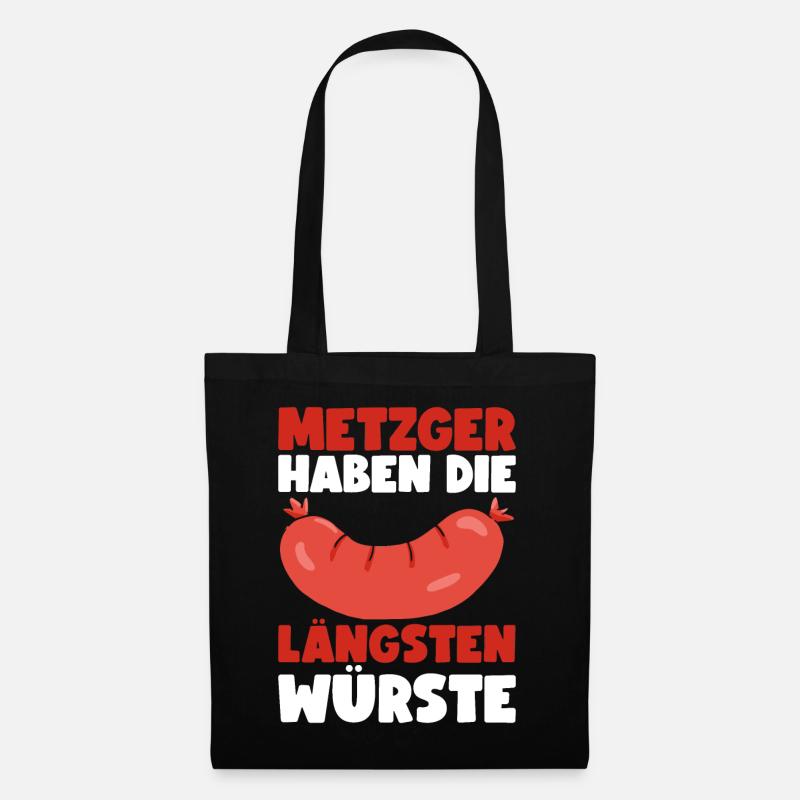 Metzger Fleischer Metzgermeister Fleischerin - Stoffbeutel - Schwarz