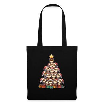 Otter Christmas Tree Merry Christmas - Tote Bag - black - Front