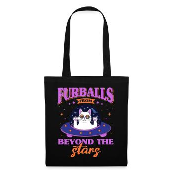 Chat Alien, OVNI, UAP, Espace, Objet volant de l’espace - Sac en tissu - noir - Devant
