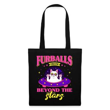 Cat Alien, UFO, UAP, Space, Space Flying Object - Tote Bag - black - Front