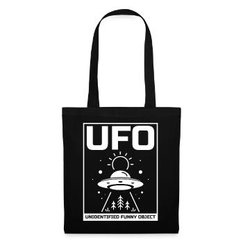 Alien, UFO, UAP, Space, Weltraum Flugobjekt - Stoffbeutel - Schwarz - Vorne