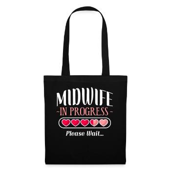Infirmière Sage-femme Accoucheuse Étudiante - Sac en tissu - noir - Devant