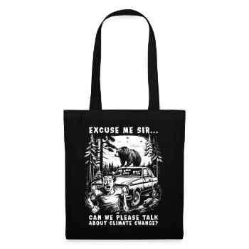 Climate Change Brown Bear - Stoffbeutel - Schwarz - Vorne