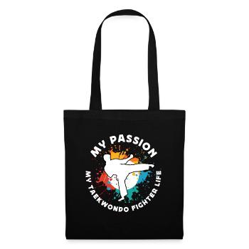 Taekwondo Ma passion Mes arts martiaux mixtes - Sac en tissu - noir - Devant