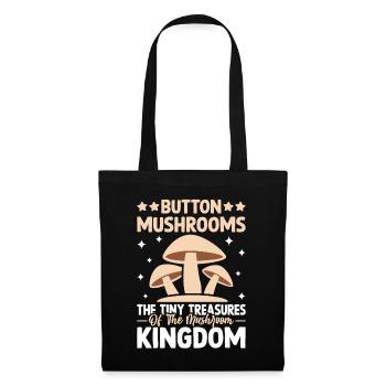 Mushrooms Gifts- Pilze Geschenkidee- Pilze Tshirt - Stoffbeutel - Schwarz - Vorne