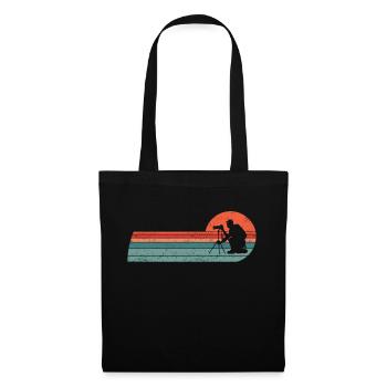 Appareil photo de photographie, photographe de Nature Vintage - Sac en tissu - noir - Devant