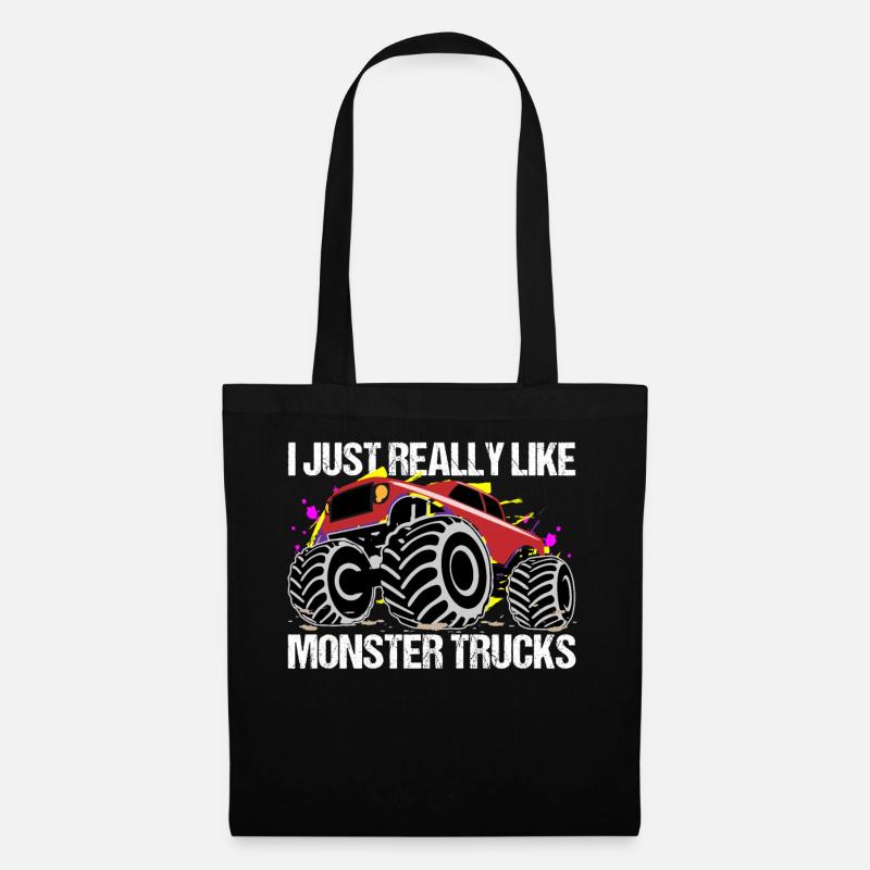 Echte Monster Truck Leidenschaft - Stoffbeutel - Schwarz