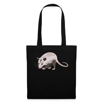 Charmant Opossum Nature Ami Style - Sac en tissu - noir - Devant