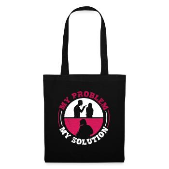Soudeur Mon problème Ma solution Pictogramme Maman Papa - Sac en tissu - noir - Devant