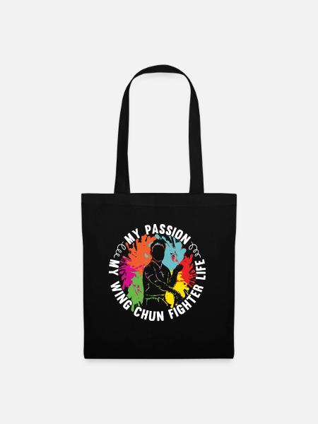 Wing Chun Fighter Ma Passion Mon Artiste Martial - Sac en tissu - noir